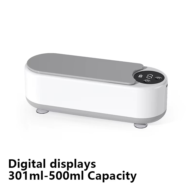 Jewelry Vibration Non-Ultrasonic Cleaner with Digital Display Wireless Portable Cleaner Eyeglasses Rings Earrings Cleaner